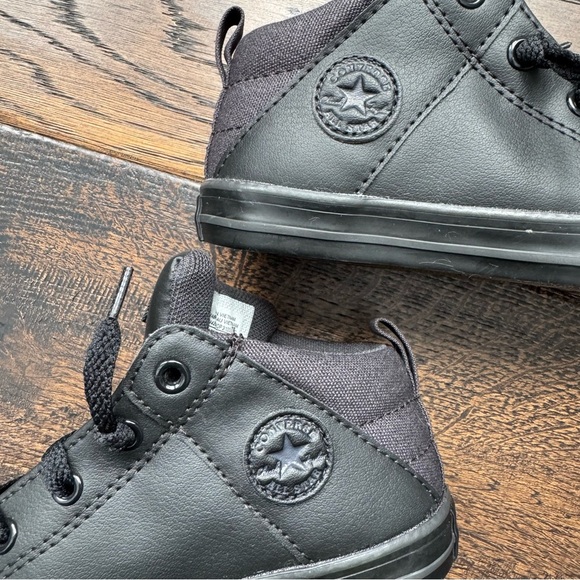 Converse Black High-Top Kids Sneakers - Picture 8 of 10